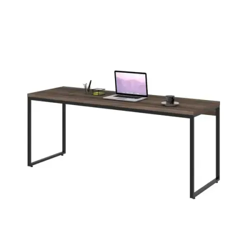 Escrivaninha Studio Nogal e Preta 180 cm Mobly