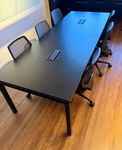 Mesa de Reunião Grande 2,70 x 1,00 m | Cor preta