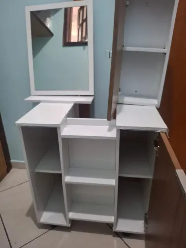 Kit de armário para banheiro e armário de espelho + cuba lavatório de pé
