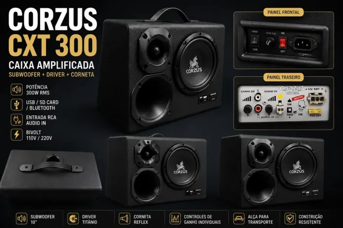 Caixa Trio Automotiva Corzus CXT300