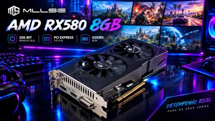 Placa De Vídeo: RX 580 8GB
