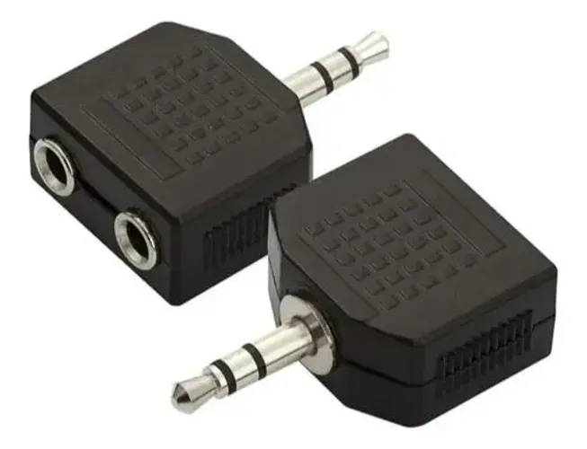 Adaptador P2 Macho x 2xP2 Fêmea