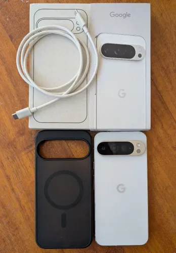 Google pixel 9 pro xl branco 128gb PERFEITO (Caixa, cabo e capa)
