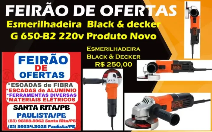 Esmerilhadeira Black & Decker g650-B2 4.1/2 220v