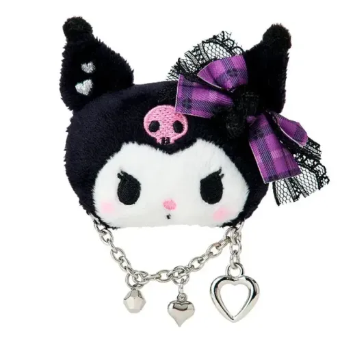 Presilha Kuromi Pelúcia Sanrio Original Japão Gótica Xadrez