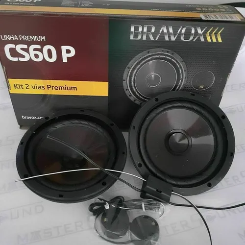 Kit 2 vias Premium. Bravox. CS60P. 6". 60RMS. Garantia.novo. instalado.