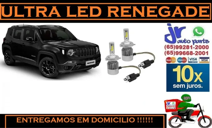 Lampada Ultra LED (baixa)Jeep Renegade 6000K 12V 24V