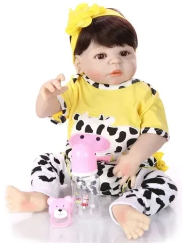 Boneca Bebê Reborn Menina INTEIRA EM
