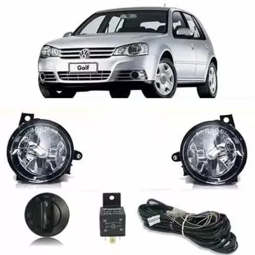 Kit Farol Milha Neblina Vw Golf 2008 2009 A 2011 Botao Curto