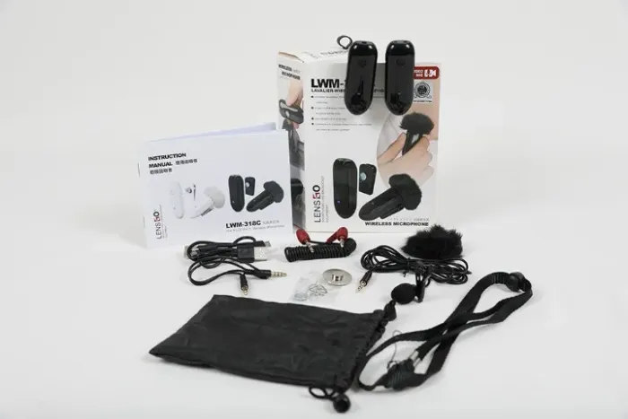 Microfone Lapela Sem Fio Lensgo LWM 318C Wireless