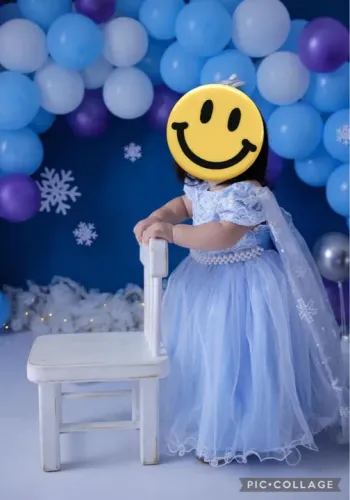 Vestido de Princesa Frozen Infantil - Tamanho 1