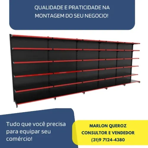 Gondola de Aço Parede Polar Preta