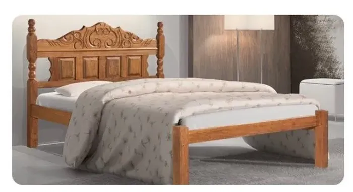 Cama de Casal Padrão Madeira Maciça. São Produtos Novos Direto da Fábrica P/Sua Casa.