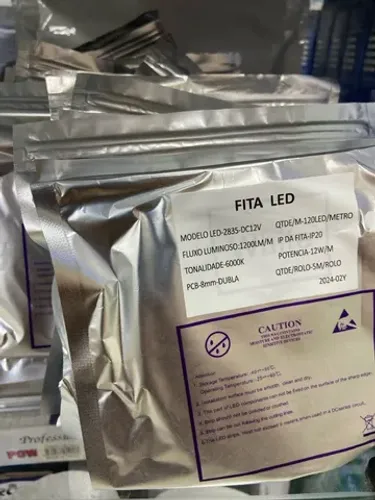 Fita LED 120 , SEM SELICONE Metro 5m 6500k Decoração Espelho 