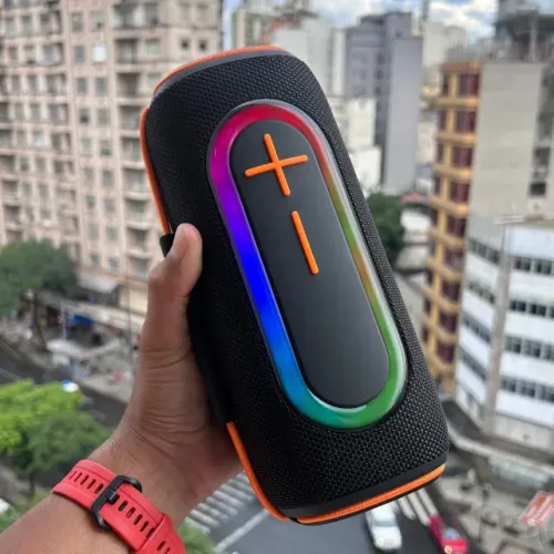 Caixa De Som Bluetooth Com Grave Ipx6 À Prova D'água
