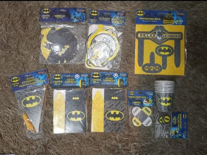 Kit decoração festa Batman<br>Novo