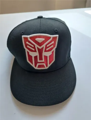 Boné Transformers Original Snapback Aba Reta Preto