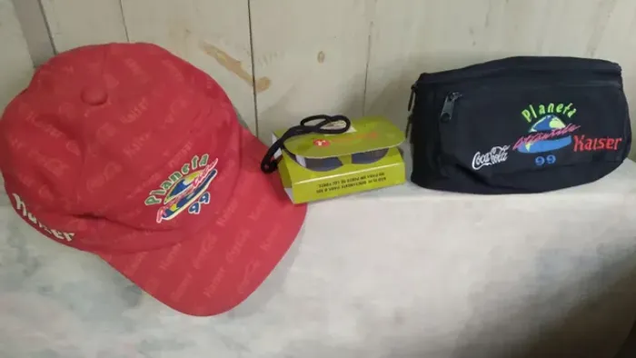 Kit Planeta Atlântida BONÉ+POCHETE +BINÓCULO