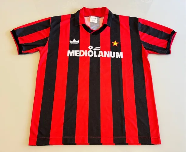 rara camisa milan itália adidas 1990