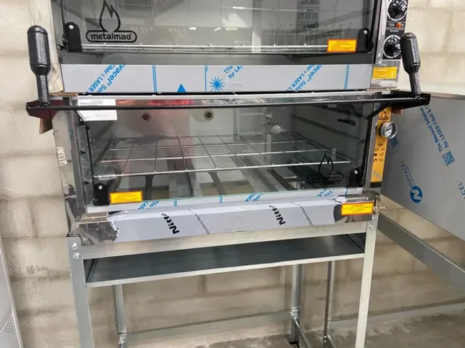 FORNO GUILHOTINA A GÁS 1 CÂMARA 80X60X25 FR/LAT AÇO INOX - METALMAQ 