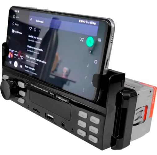 Som automotivo bluetooth com suporte para celular 