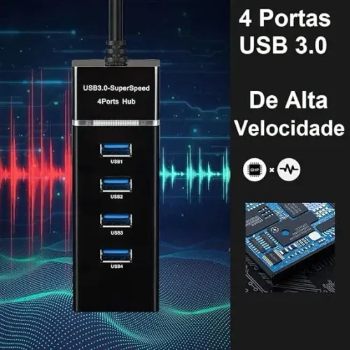 Hub Usb de com 4 portas 3.0