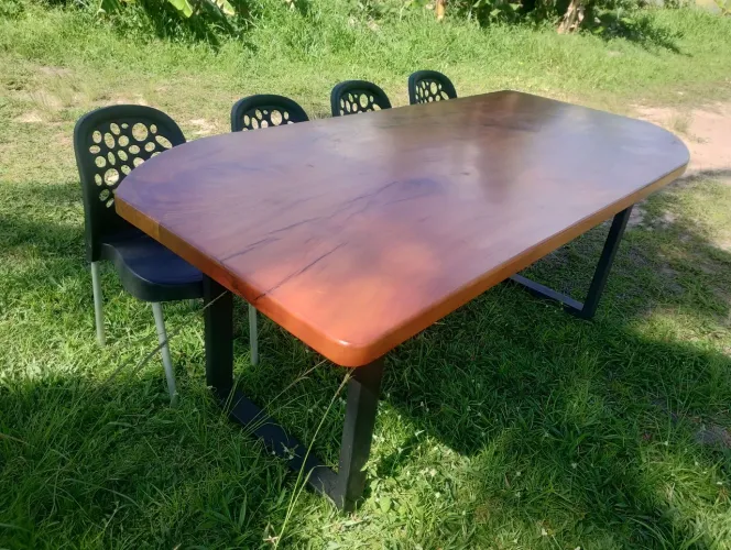 Mesa de Jantar Rustico Industrial 