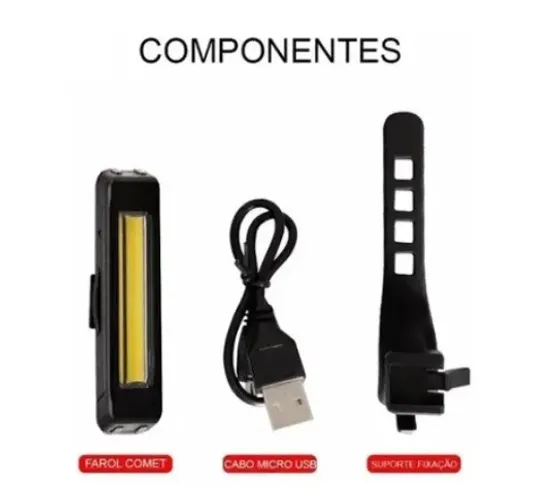  Lanterna Bike traseira (USB)