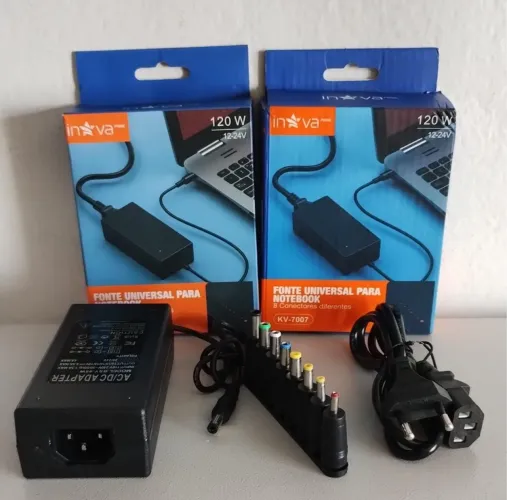 Fonte Universal para Notebook 120W - Diversos Conectores