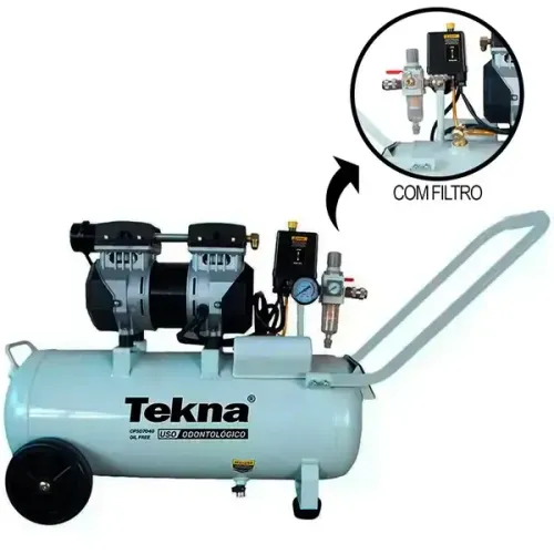 COMPRESSOR TEKNA ODONTOGICO 35LITROS 6.4PES C/FILTRO CPSD7040-2 220V 