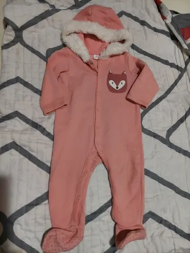 Moletom macacão apeluciado com capuz 9-12m baby club