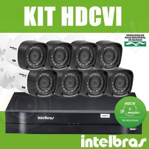 8 cameras intelbras 