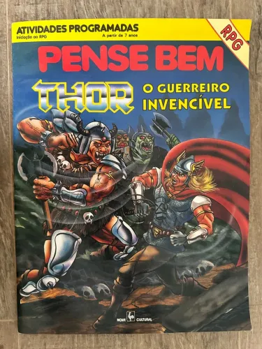 livro revista Thor O Guerreiro Invencível Pense Bem Tec Toy Anos 90