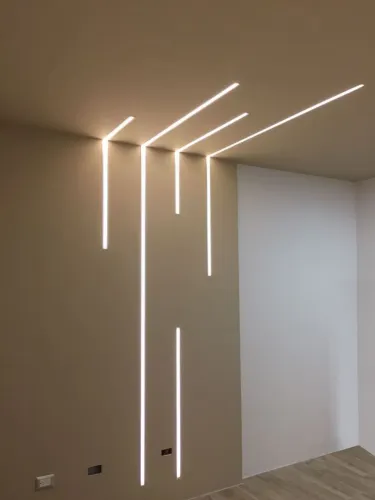 Perfil LED Linear para Iluminação Embutir Teto Gesso Parede 