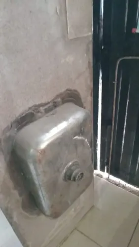 Pia de mármore com cuba