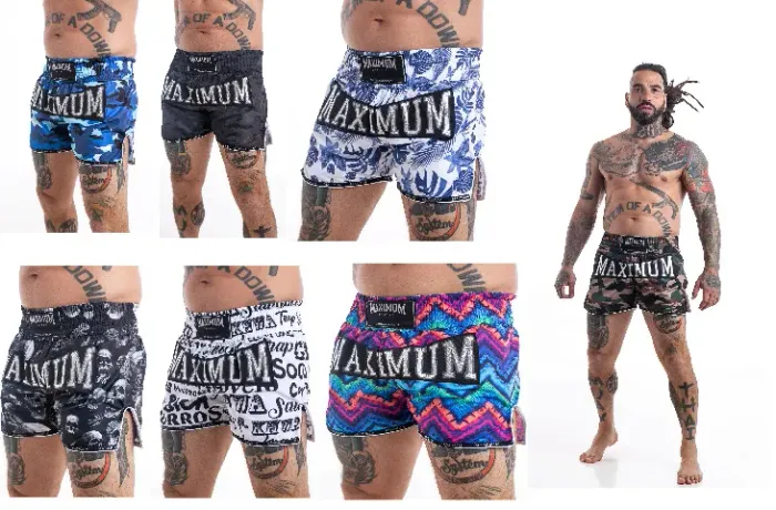 Short Muay Thai Kickboxing Calção Bermuda Maximum Tailandês
