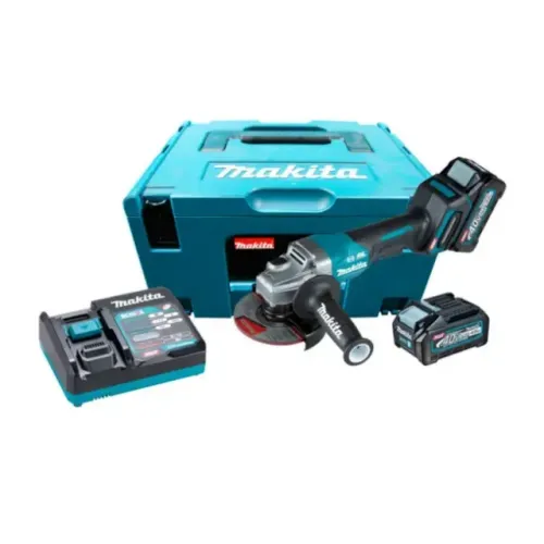 ESMERILHADEIRA MAKITA 5POL 125MM C/2BAT 40V 4AH C/CARREGADOR 127V+MALETA