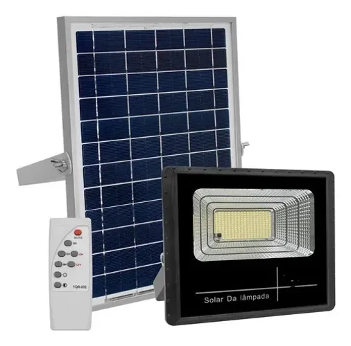 Refletor Solar Led Holofote Placa Bateria Prova D'água 