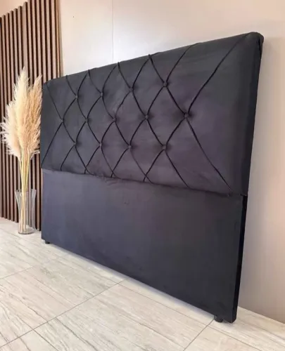 Cabeceira de Cama Box Suede Preto