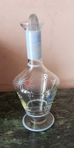 Licoleira de Cristal Vintage Pintada a mão