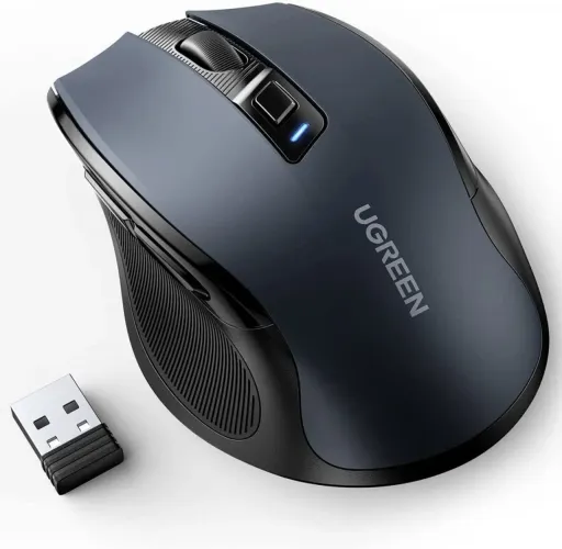 Mouse Ugreen ergonômico 4000DPI wireless 2.4G e Bluetooth 