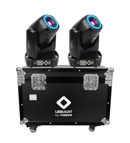 Moving Head LL-100MSW 2 em 1 - Spot LED + RGB (2 unid. no case) 