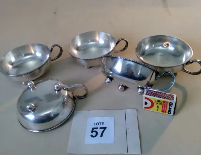 Conjunto de 5 peças de utensílios de cozinha em prata 90