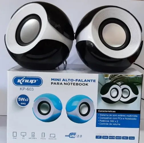 Caixa  Som  p/. Computador 10W  Knup Design !!  Usb 2.0 