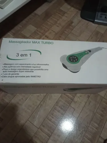 Massageador MAX TURBO 3 em 1 com aquecimento e luz infravermelha