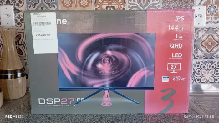 Monitor Ozone 27" QHD (2560 x 1440) IPS 144Hz 1ms raro e em perfeito estado