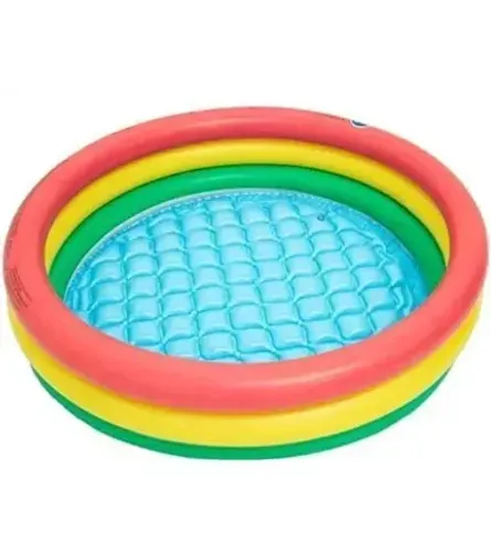 Piscina com 3 anéis fundo acolchoado infalível