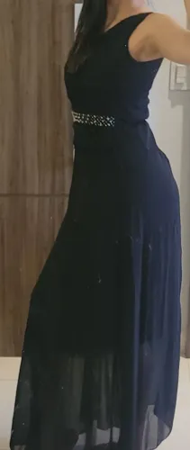 Vestido de Festa Preto Elegante