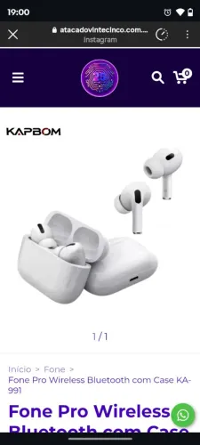 Fone de ouvido bluetooth