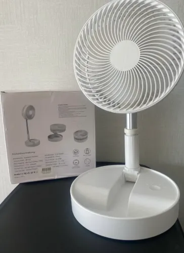 Ventilador arriculado telescopico mini sem fio branco
